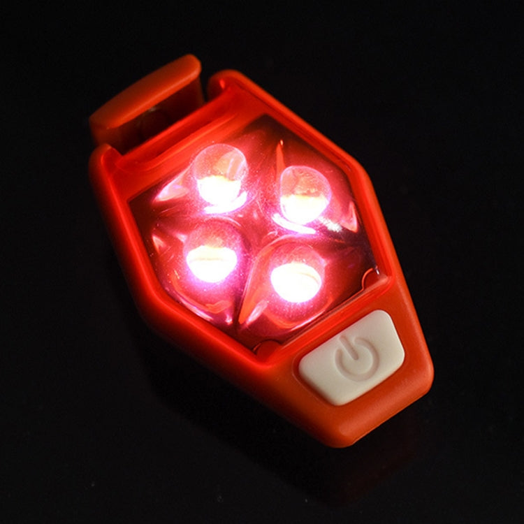 Multifunctional Outdoor Bicycling Running Warning Light Bicycle Taillight LED Back Clip Light, LED Back Clip Light(Red)