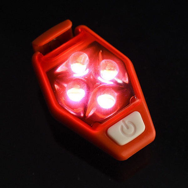 Multifunctional Outdoor Bicycling Running Warning Light Bicycle Taillight LED Back Clip Light, LED Back Clip Light(Red)