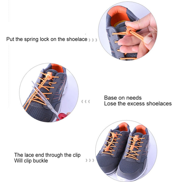 AONIJIE Unisex Adjustable Elastic Reflective Sports Lace Quick Lock Shoelace