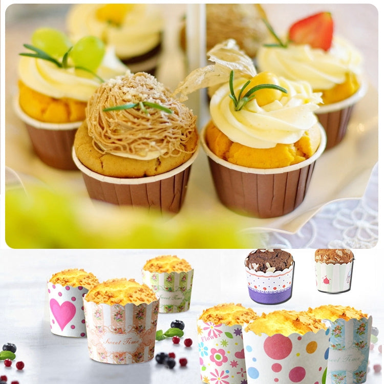 50pcs / Pack Round Lamination Cake Cup Muffin Cases Chocolate Cupcake Liner Baking Cup, Size: 5 x 3.8  x 3cm, 5 x 3.8 x 3cm