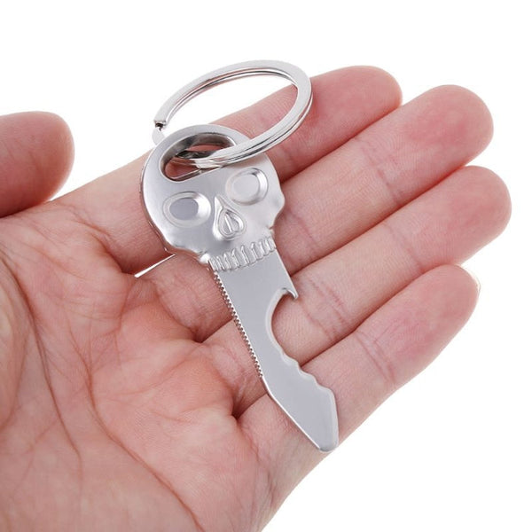 5 PCS Multi-function Skull Bottle Opener Key Chain Car Key Pendant, Size: 6.8x2.8cm