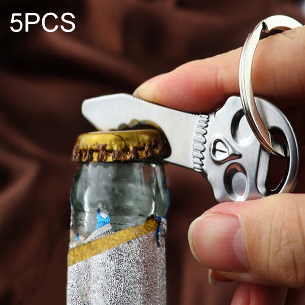 5 PCS Multi-function Skull Bottle Opener Key Chain Car Key Pendant, Size: 6.8x2.8cm