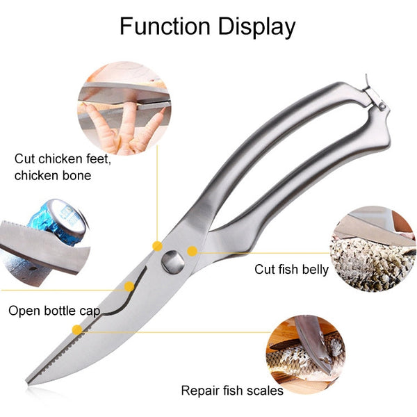 10 inch Kitchen Poultry Fish Chicken Bone Stainless Steel Cutter Cook Gadget Shear, Gift Box Package, Gift Box Package