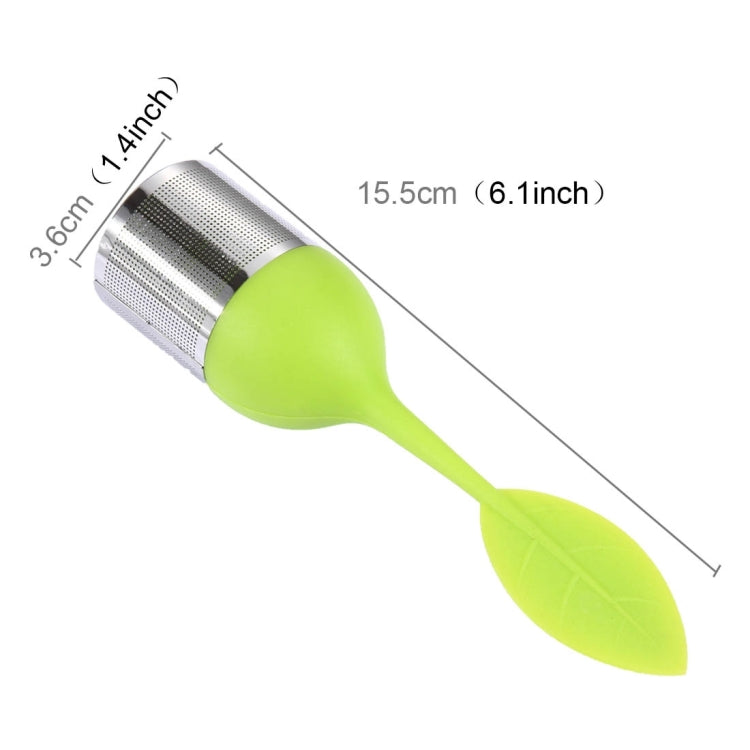 Food Grade Leaf Silicone Make Tea Bag Stainless Steel Tea Strainers, Random Color Delivery