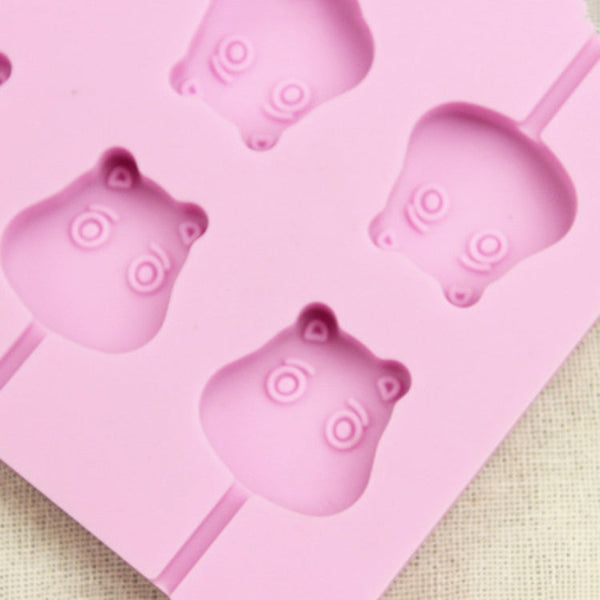12-Capacity DIY Silicone Chocolate Molds(Lollipop Shape)