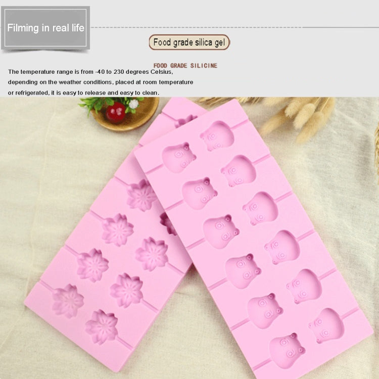 12-Capacity DIY Silicone Chocolate Molds(Lollipop Shape)