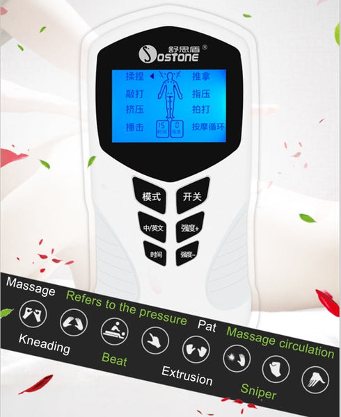 JCS-1015 LED Display Home Multi-function Voice Electronic Massage Instrument Timing Meridian Physiotherapy Instrument