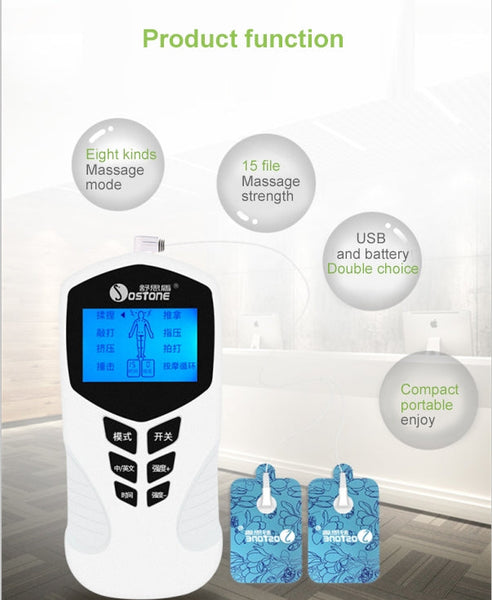 JCS-1015 LED Display Home Multi-function Voice Electronic Massage Instrument Timing Meridian Physiotherapy Instrument