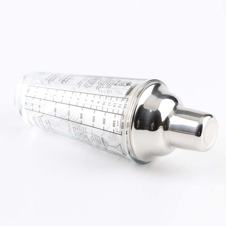 Stainless Steel Glass Cocktail Shaker Tools Milk Tea Cup with Scale, Capacity: 450ml, 450ml Cocktail Shaker