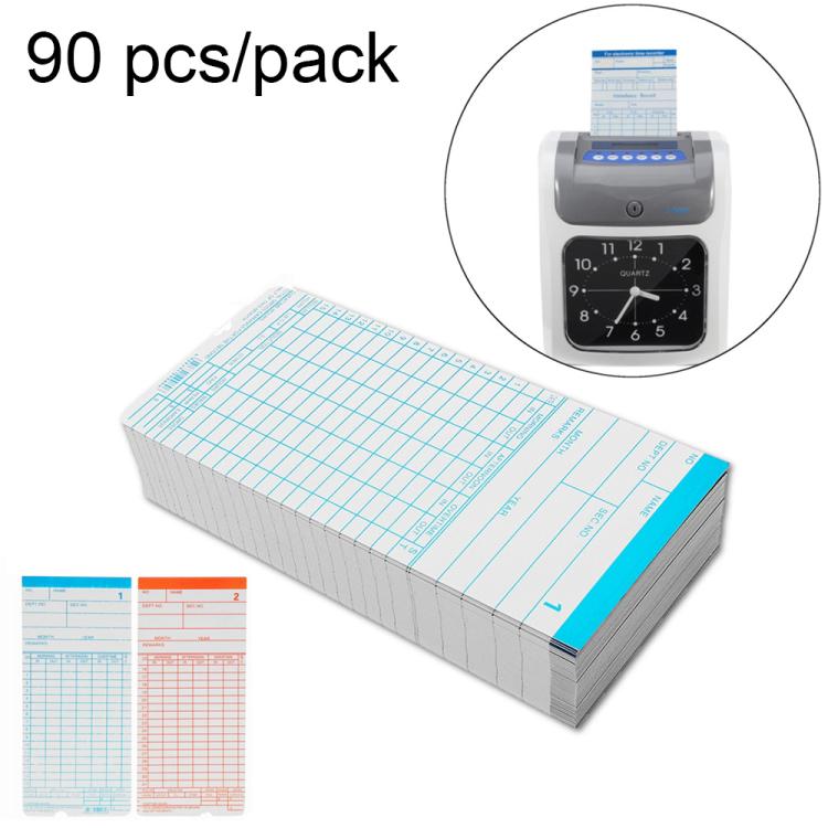 90 PCS Paper Time Card