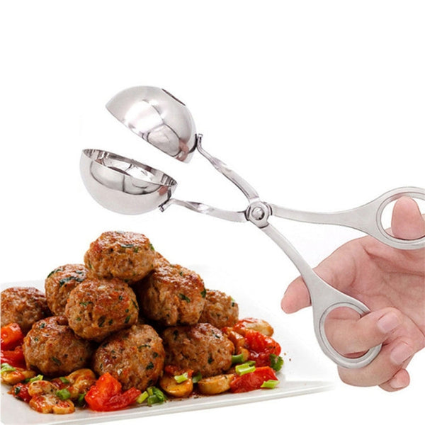 Stainless Steel Meatball Maker Stuffed Meatball Clip DIY Fish Meat Rice Ball Maker, Stainless Steel