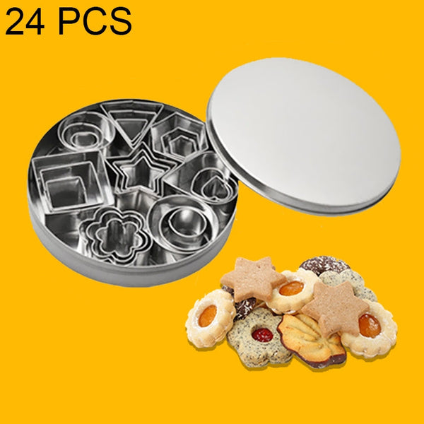 24 PCS / Set Stainless Steel DIY Cookie Biscuits Molds Geometry Baking Tools (Octagon), HC4340A, HC4340B, HC4340C