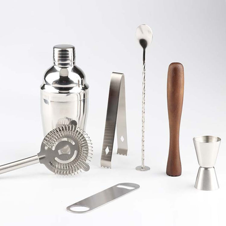 8 in 1 Stainless Steel Wine Cocktail Shaker Tools Set with Cloth Bag, Capacity: 350ml