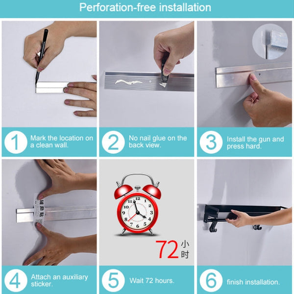 50cm Kitchen Multi-function Wall-mounted Seasoning Holder Storage Rack, Wall-mounted Seasoning Storage Rack