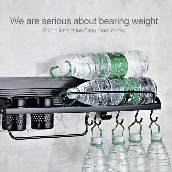 A Version 40cm 1 Cup Kitchen Multi-function Wall-mounted Condiment Storage Rack, A Version 40cm