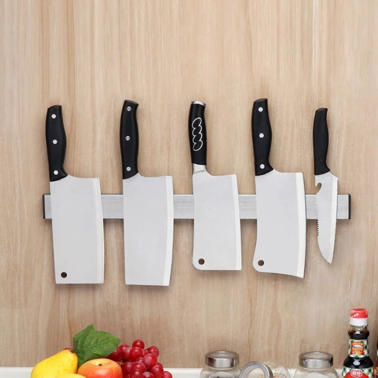 Kitchen Free Punching Wall-mounted 304 Stainless Steel Magnetic Knife Holder, Size:51x4x1.5cm, Size:51x4x1.5cm