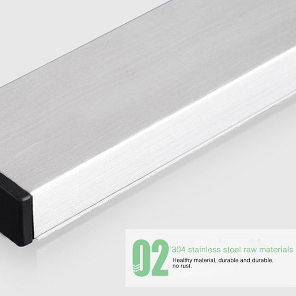 Kitchen Free Punching Wall-mounted 304 Stainless Steel Magnetic Knife Holder, Size:51x4x1.5cm, Size:51x4x1.5cm