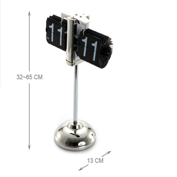 Creative Home Office Bedroom Retractable Flip Trolley Small Balance Clock