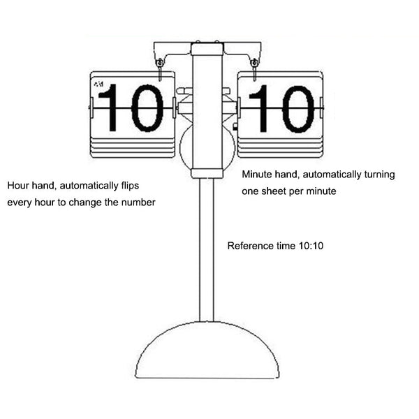 Creative Home Office Bedroom Retractable Flip Trolley Small Balance Clock