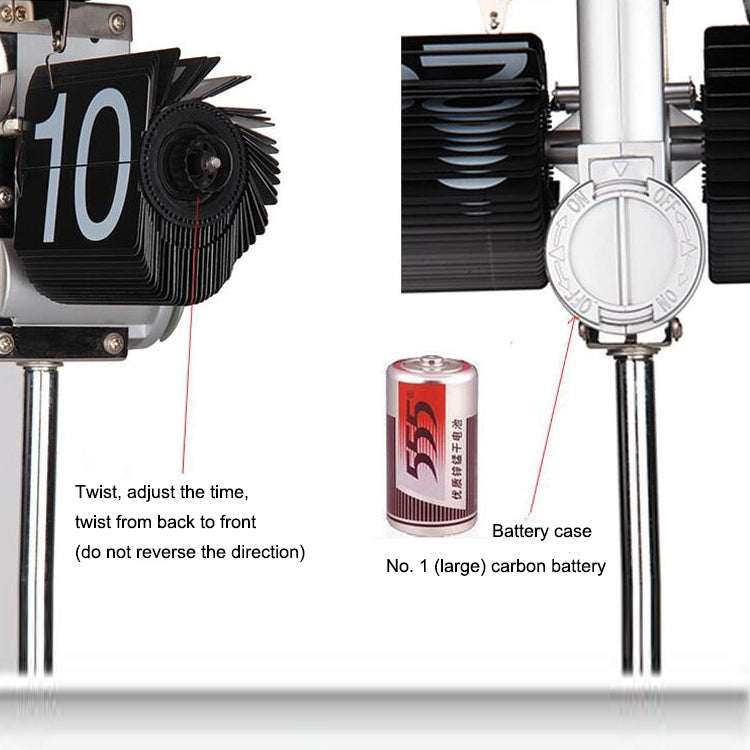 Creative Home Office Bedroom Retractable Flip Trolley Small Balance Clock