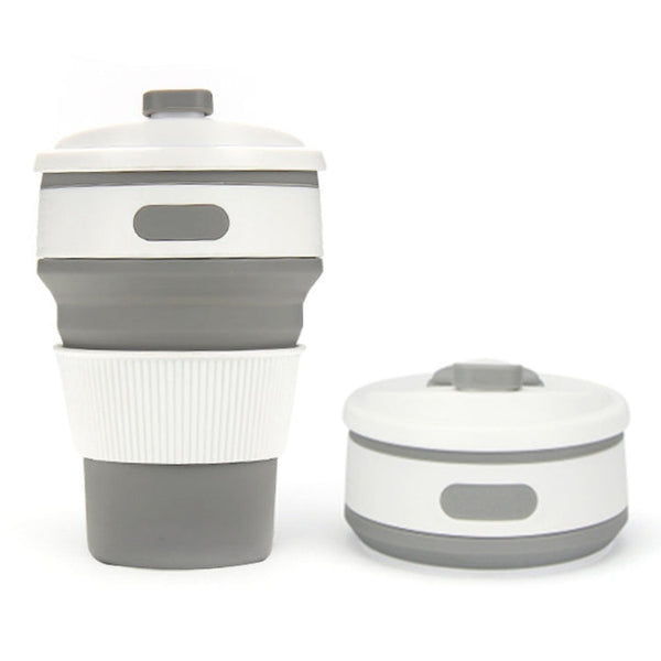 350ml Folding Portable Silicone Coffee Cup Multi-function Travel Cup