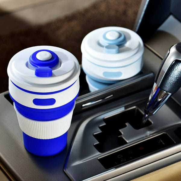 350ml Folding Portable Silicone Coffee Cup Multi-function Travel Cup