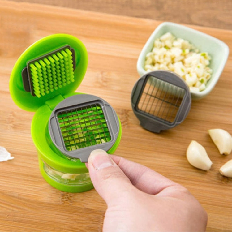 2 PCS Multi-purpose Mini Kitchen Tool Vegetable Garlic Manual Slicer Cutter Chopper Random Color Delivery, Mini Garlic Crusher