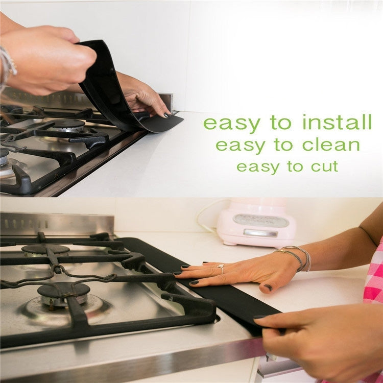 Gas Stove Slit Strip Antifouling Dustproof Waterproof Kitchen Black Sealing Strip, Size: 53.5*5*1cm, 53.5cm(Black)
