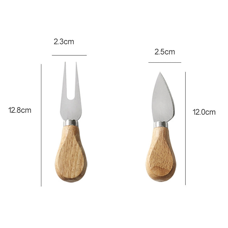 kn603 4 in 1 Wooden Handle Stainless Steel Cheese Knife Baking Tool Set
