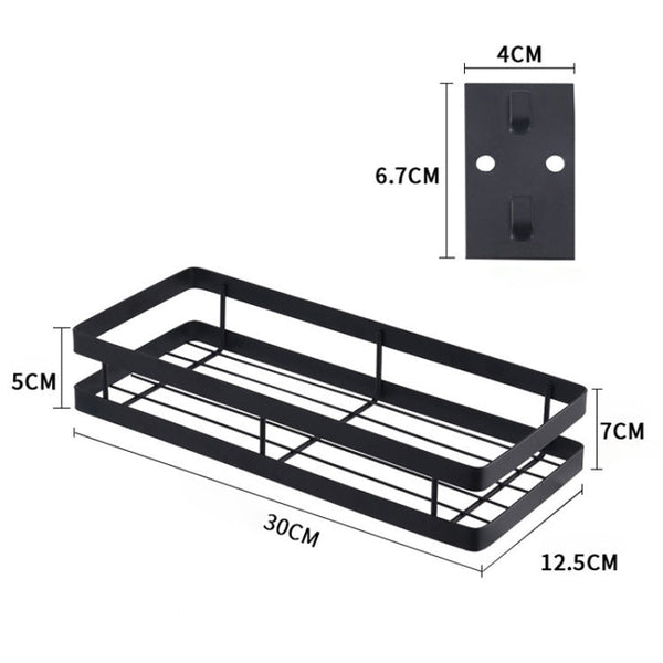 30cm Kitchen Punch-free Wall Mount Seasoning Storage Rack, 30cm
