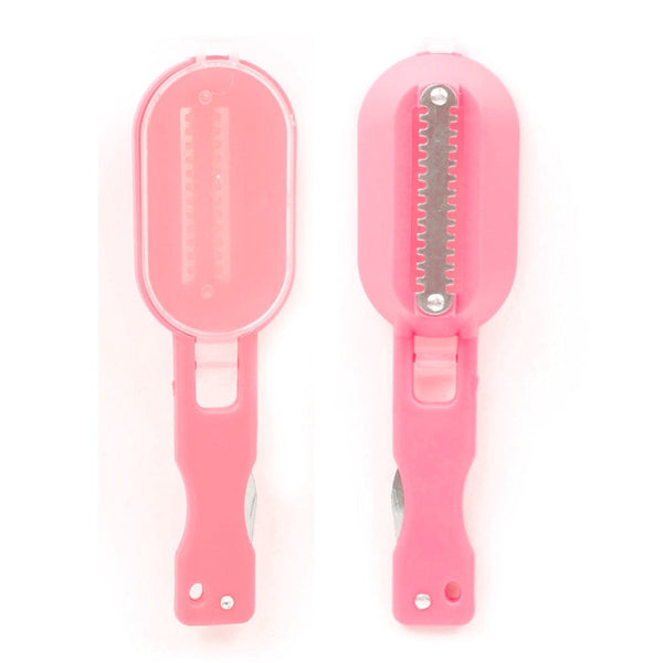2 PCS Kitchen Essential Fish Scraper Fish Scale Planing Knife with Cover, 20x5.2cm Pink, 20x5.2cm Green, 20x5.2cm Blue