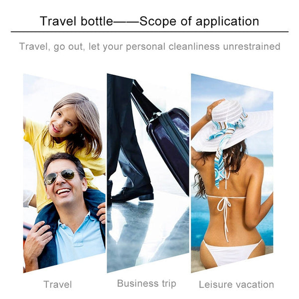 5 PCS Clear Empty Travel Portable Refillable Plastic Pump Bottle Containers, 15ml