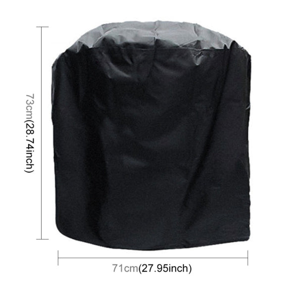 Outdoor Anti-UV Waterproof Dust-proof 210D Oxford Cloth BBQ Cylindrical Protective Bag Charcoal Barbeque Grill Cover, Size: 71x73cm