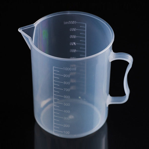 1000ml Thin Section PP Plastic Flask Digital Measuring Cup Cylinder Scale Measure Glass Lab Laboratory Tools, 1000ml Measuring Cup