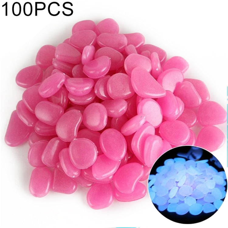 100 PCS Glow in The Dark Garden Pebbles for Walkways & Decoration and Plants Luminous Stones