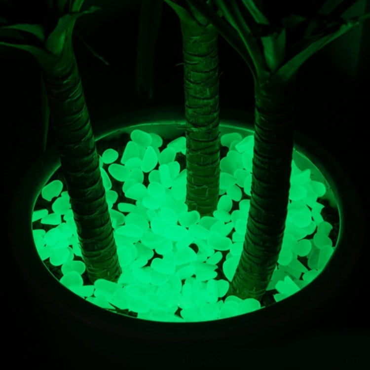 100 PCS Glow in The Dark Garden Pebbles for Walkways & Decoration and Plants Luminous Stones