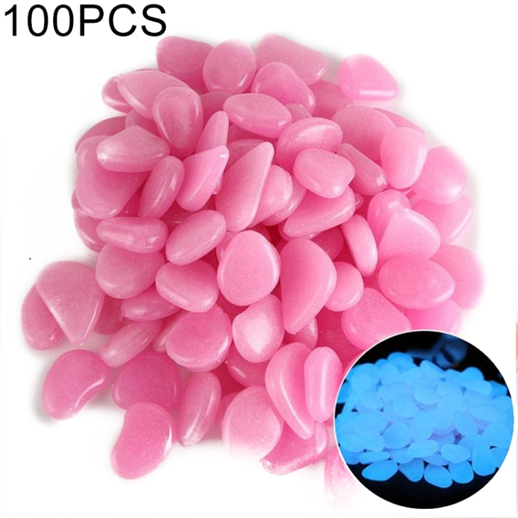 100 PCS Glow in The Dark Garden Pebbles for Walkways & Decoration and Plants Luminous Stones