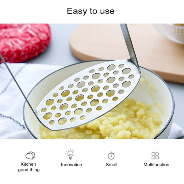 Stainless Steel Manual Pumpkin Potato Ricer Masher with Broad and Ergonomic Horizontal Handle