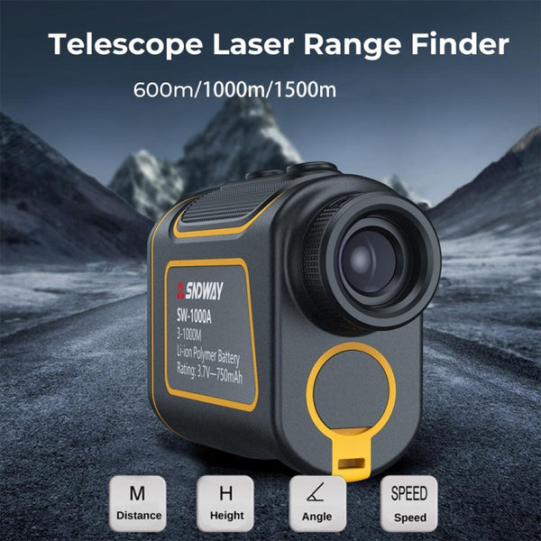 SNDWAY SW1500A Handheld Outdoor Waterproof Telescope Range Finder Distance Measurer, 1500m, 1500m