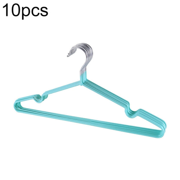 10pcs Household Stainless Steel PVC Coating Anti-skid Traceless Clothes Drying Rack