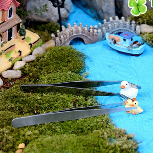 4pcs Stainless Steel Plants Cleaner Tool Straight Tweezer Plants Cleaning Tool Aquarium Maintenance Tools Marine Aquarium Live Plants Tweezers,Length:12cm, 12cm