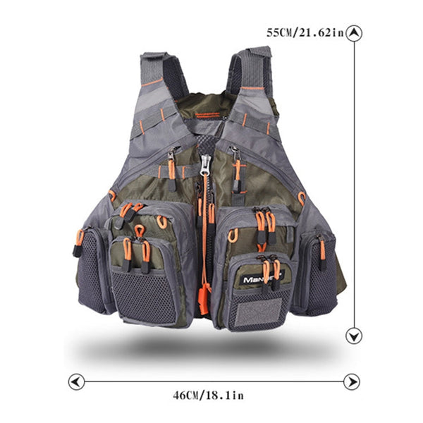 MANNER Outdoor Multifunctional Fishing Life Vest Swimming Life Jacket