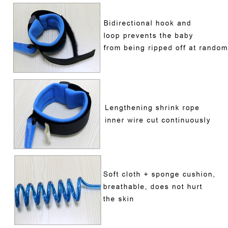 Kids Safety Harness Child Leash Anti Lost Wrist Link Traction Rope Anti Lost Bracelet, Length: 2m, 2m Blue, 2m Orange
