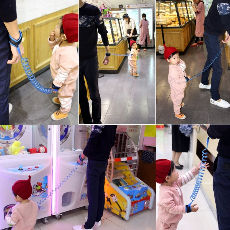 Kids Safety Harness Child Leash Anti Lost Wrist Link Traction Rope Anti Lost Bracelet, Length: 2m, 2m Blue, 2m Orange