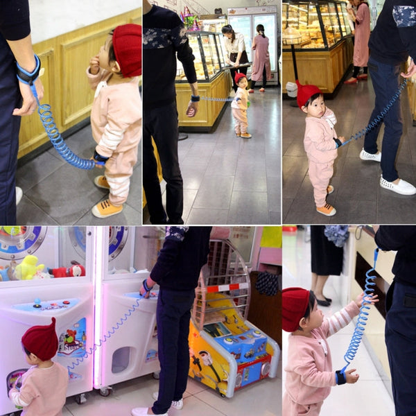 Kids Safety Harness Child Leash Anti Lost Wrist Link Traction Rope Anti Lost Bracelet, Length: 2m, 2m Blue, 2m Orange