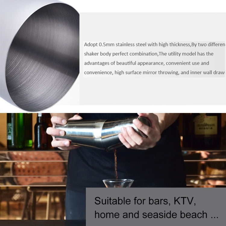 Stainless Steel Boston Cocktail Modulator High Grade Bartender Tools / Premium Barware Tools, Capacity: 750 + 600ml, Cocktail Modulator