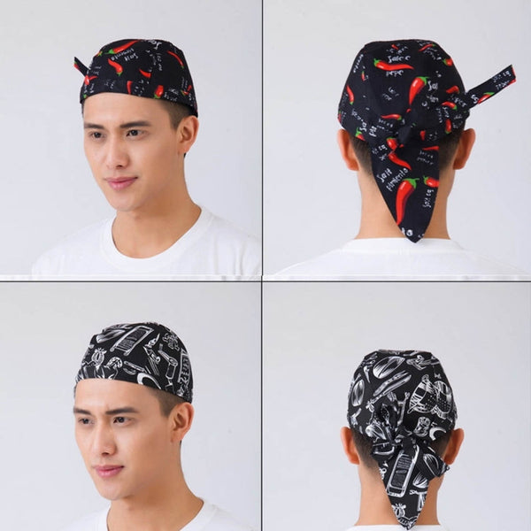 Simple Style Unisex Chef Waiter Work Cap Pirate Hat Turban Cap, Turban Cap 2, Turban Cap Red, Turban Cap Black, Turban Cap stripe, Turban Cap1