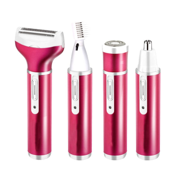 4 In 1  USB Rechargeable Vibrissa Eyebrows Trimmer Body Hair Denuding Machine Set with USB Cable