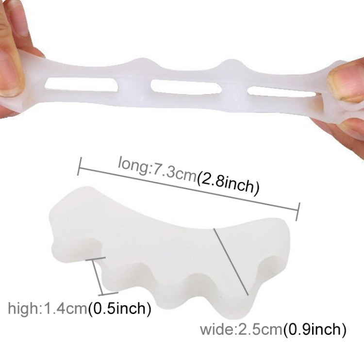 1 Pair Unisex Soft Lightweight Toe Valgus OrthodonticsToe Separation Toe Care Clip Finger Protector(White)