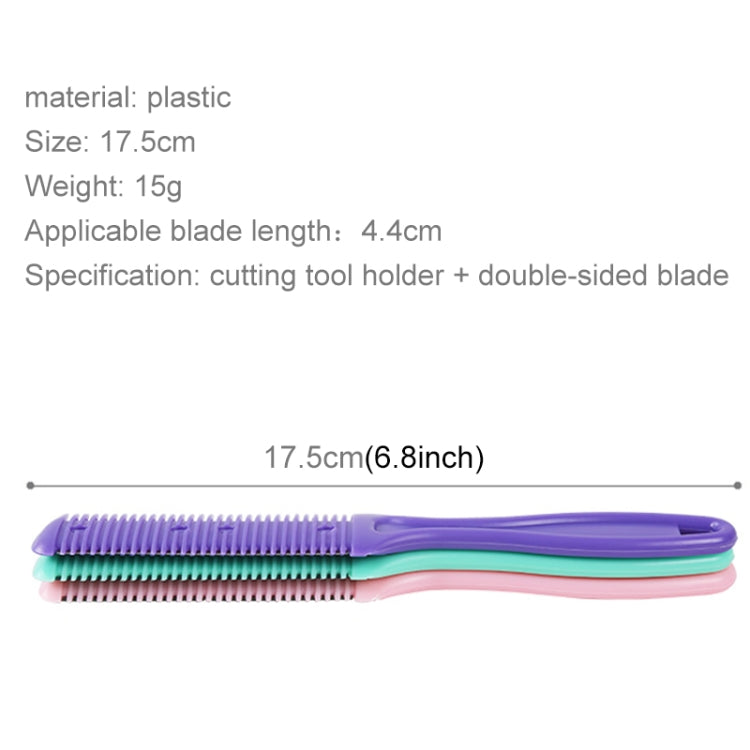 3pcs Hair Tools Double-sided Knife Hair Comb Hair Bangs Trimmer Thinning Device Hair Clipper,  Random Color Delivery, 2, 1, 10 PCS Random Color Delivery